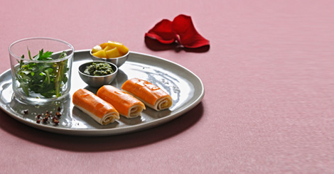 Bouchées passion ou roulés de surimi mangue épicée