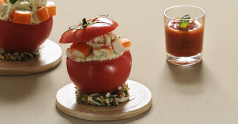 Tomates farcies au surimi