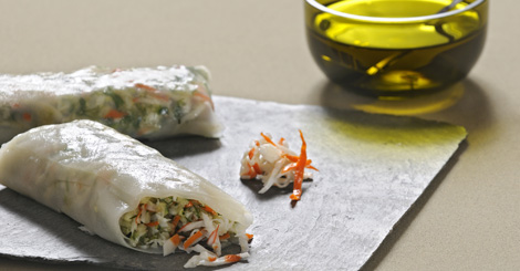 Rouleau de printemps surimi express Ou Rouleau de printemps surimi / courgette / granny et herbes fraîches