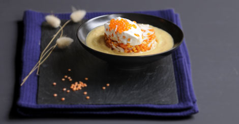 Velouté de lentilles au surimi