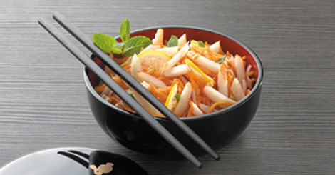 Bento salade acidulée surimi cacahuète